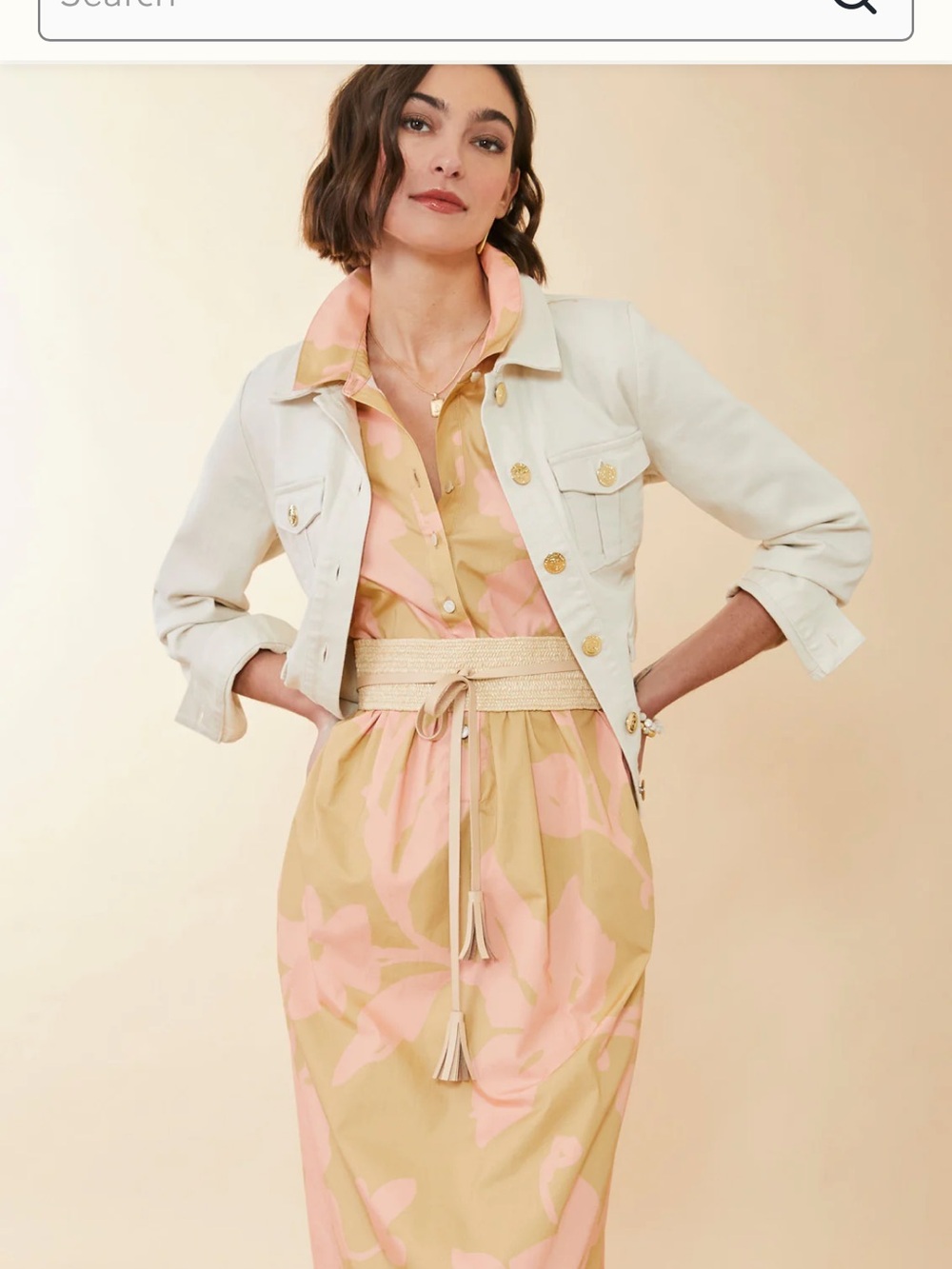 Spartina 459 NWT Maryam Midi Dress in Clara Blooms Pink - Picture 7 of 9